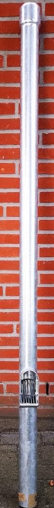 gegalvaniseerd ondereind Ø80 x 2000mm met manchet en, Ophalen of Verzenden, Nieuw
