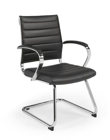 Puglia Design Vergaderstoel Deluxe Zwart Leatherlook, Ophalen of Verzenden, Nieuw