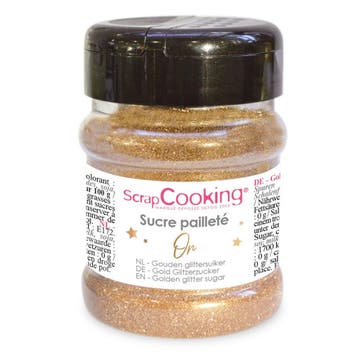 ScrapCooking Eetbare Glitter Suiker Goud 160g, Verzenden, Nieuw