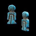 Oud-Egyptisch Faience Tyet/Tit amuleet (1x) - 2.2 cm (Zonder
