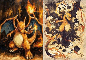 Boriani - 2 X Pokemon Charizard oil - limited edition 11/25, Nieuw