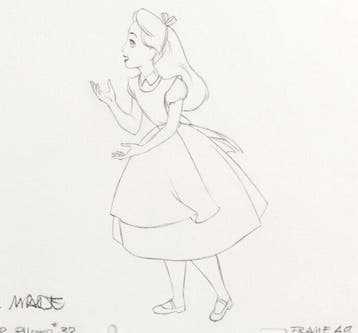 Walt Disney - Originele publiciteits-tekening van Alice (ca., Nieuw