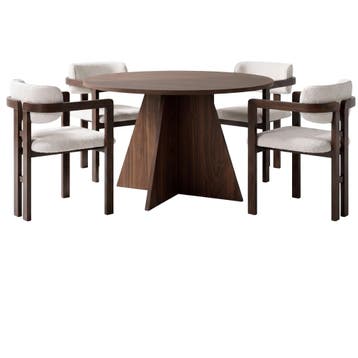 Evila Eettafel - Bruin/Houtkleurig - Nieuw/Ongebruikt -, Huis en Inrichting, Nieuw, Scandinavisch, Ophalen of Verzenden, Overige houtsoorten