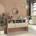 vidaXL Dressoir 105x30x70 cm bewerkt hout sonoma, 100 tot 150 cm, Verzenden, Nieuw, 25 tot 50 cm
