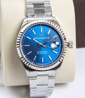 Philip Watch - Caribe Urban - Automatic - Blue - Date - 39, Nieuw