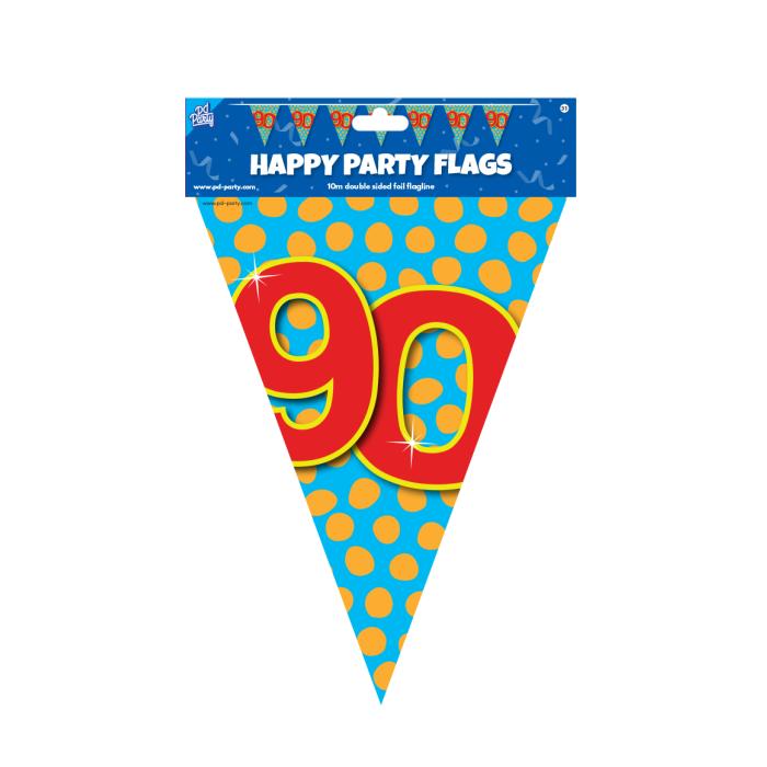 Vlaggenlijn 90 jaar 10M, Hobby en Vrije tijd, Feestartikelen, Feestartikel, Nieuw, Verzenden