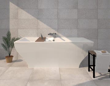 Vloertegel Sphinx Licht Terrazzo Grijs Mat 60x60 (Vloeren), 60 cm of meer, Nieuw, Ophalen of Verzenden, 10 m² of meer