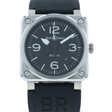 Bell & Ross - Aviation BR03-92-S Date - BR03-92-S - Heren -, Nieuw