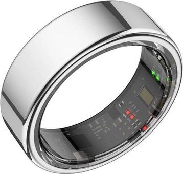 2dekans | Focus® S1 Smart Ring – Zilver Maat 9 – Hartslag &, Sport en Fitness, Hartslagmeters, Ophalen of Verzenden, Zo goed als nieuw