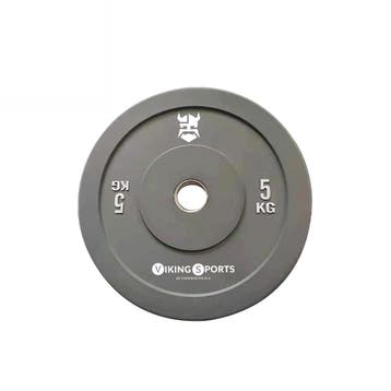 Bumper Plate 5kg | RVS Ring | Premium | OP=OP, Ophalen of Verzenden, Nieuw, Armen, Halterschijven