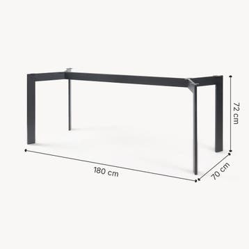 Tafelonderstel Verg tafelpoot stalen frame 180x70x72 cm zwar, Huis en Inrichting, Verzenden, Nieuw