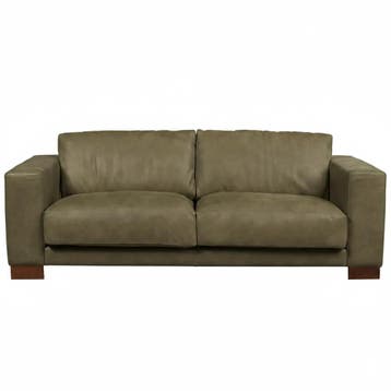 Leren bank Clear - 3 zits - Kenia Olive (olijf) - Poten, Bohemian, Eigentijds, Modern, Retro, Vintage, Nieuw, Ophalen of Verzenden