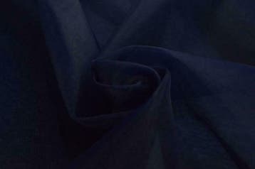 Organza stof - Marineblauw - Per 15 of 50 meter, Overige materialen, Blauw, 120 cm of meer, Ophalen of Verzenden