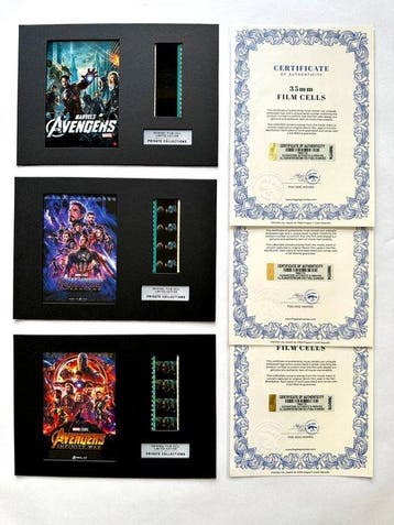 Avengers – Rare Set of 3 Mounted 35mm Film Cells –, Nieuw