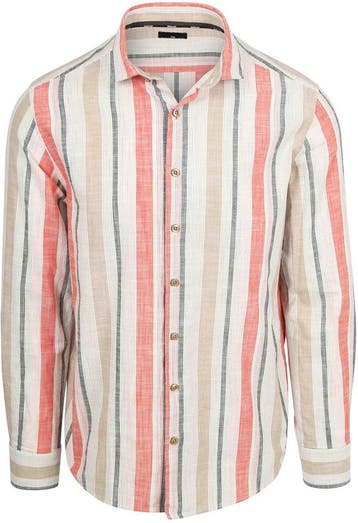 State Of Art Overhemd Streep Rood maat 4XL Heren, Kleding | Heren, Overhemden, Verzenden, Nieuw, State of Art