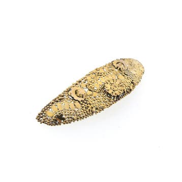 Antieke gouden broche met floraal design, Ophalen of Verzenden, Gebruikt, Overige kleuren, Goud