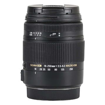 Sigma 18-250mm f/3.5-6.3 DC Macro OS HSM - Ges met garantie, Ophalen of Verzenden, Gebruikt