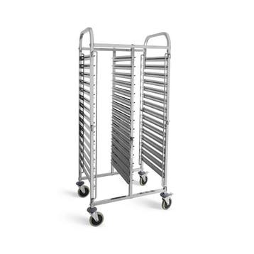 HCB Dubbele regaalwagen - 32 x 1/1 GN - RVS, Verzenden, Nieuw in verpakking, Overige typen