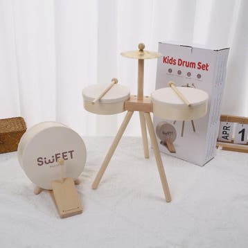 Houten Kinder Drumstel - Educatief Muziek Speelgoed voor Jon, Verzenden, Nieuw