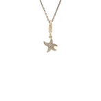 Bicolour gouden vintage zeester hanger 14 kt, Ophalen of Verzenden, Nieuw