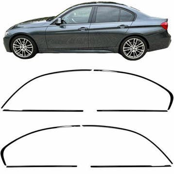 Shadow line raamlijsten passend voor BMW 3 serie F30 seda..., Verzenden, Nieuw