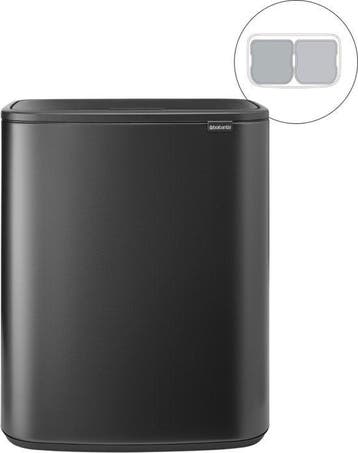 2dekans | Brabantia Bo Touch Bin Prullenbak - 2 x 30 liter -, Ophalen of Verzenden, Zo goed als nieuw