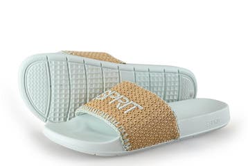 Esprit Slippers in maat 39 Wit, Kleding | Dames, Slippers, Verzenden, Wit, Zo goed als nieuw