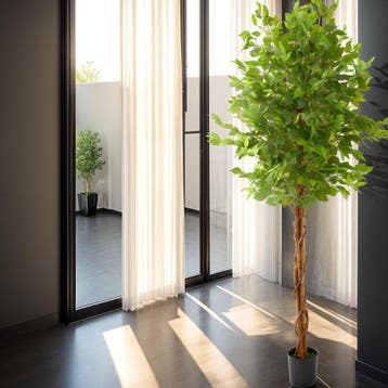 Kunst ficusboom Fida, realistische textuur - 180 cm, Huis en Inrichting, Kamerplanten, Verzenden