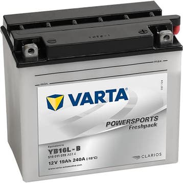 VARTA YB16L-B Powersports Freshpack accu | 519 011 019 | 12, Ophalen of Verzenden, Nieuw