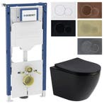 Geberit UP320 Sigma 12 inbouwreservoir met randloos mat zwar, Verzenden, Nieuw