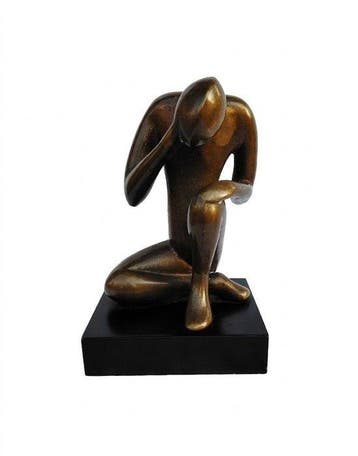 Andrea Picini (1969) - sculptuur, Il Pensatore - 25 cm -