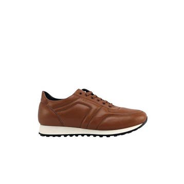 TESTONI BOLOGNA - 6,5 UK - 40,5 IT - Cognac Padded Sneaker, Nieuw