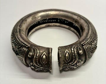 Tribal Makara armband - Madhya Pradesh/Rajasthan - Zilver -