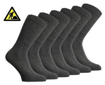 6 paar Bonanza werksokken - Light - Basic - antraciet, Kleding | Heren, Sokken en Kousen, Verzenden, Nieuw