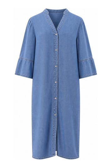 Rino &amp; Pelle Jurk in maat 46 Blauw, Rino &amp; Pelle, Verzenden, Gedragen, Blauw