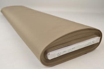 Taupe waterafstotende canvas stof  - 10 of 50 meter rol, Overige kleuren, 120 cm of meer, Ophalen of Verzenden, Polyester