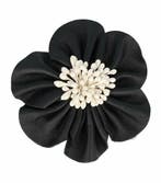 Haarspeld Duckklem & Broche 7cm – Lederlook Bloemvorm –, Nieuw