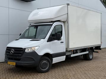Zakelijke Lease |  Mercedes-Benz Sprinter 515 1.9 CDI 150PK, Stof, Gebruikt, Zwart, Wit