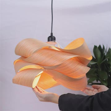 Nordic Houten Plafondlamp - Minimalistisch Design met Houtfi, Verzenden, Nieuw