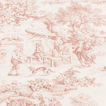 AA194 - Delicaat Toile de Jouy poederkleur - Meubelstof -