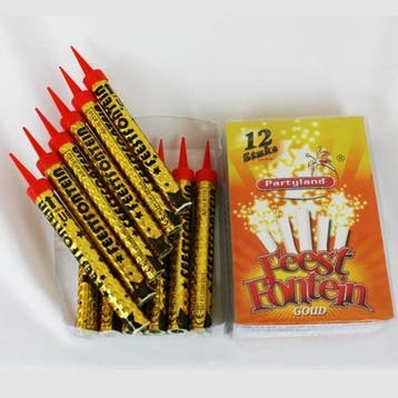 Vuurwerk Feestfontein met Voetje Goud 45sec. 12st., Verzenden, Nieuw