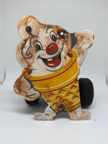 Vintage emaille softijs reclamebord – IJs / Ice Cream –
