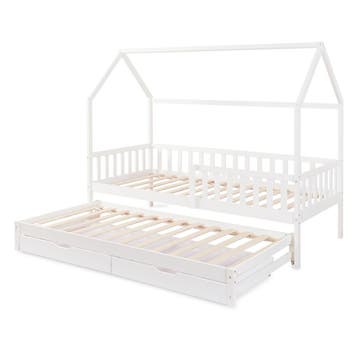 Kinderbed Aarghonmaa met uitschuifbed en opberglades 90x200, Kinderen en Baby's, Kinderkamer | Bedden, Verzenden, Nieuw