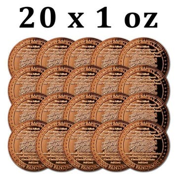 Verenigde Staten. 20 x 1 oz Covid-19 Safety Tips 999 Fine