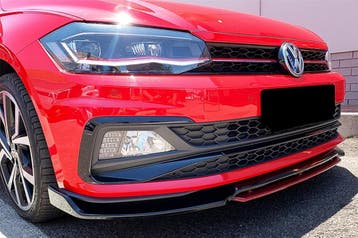 Voorspoiler VW Polo Glans Zwart/Rood, Ophalen of Verzenden, Nieuw