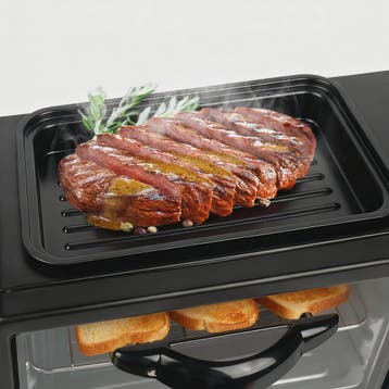 3-in-1 Ontbijt Machine: Oven, Koffiezetter & Grillpan - Comp, Verzenden, Nieuw