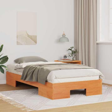 vidaXL Bedframe Bruin 80 x 200 cm, Huis en Inrichting, Verzenden, Nieuw, Bruin, Hout