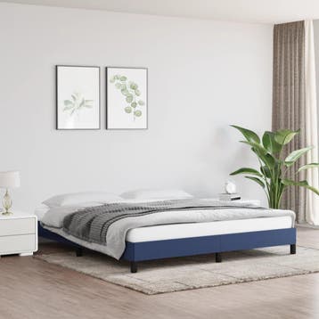 vidaXL Bedframe zonder matras stof blauw 160x200 cm, 200 cm, Stof, 160 cm, Verzenden