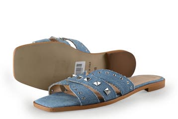 Manfield Slippers in maat 38 Blauw, Slippers, Zo goed als nieuw, Manfield, Verzenden