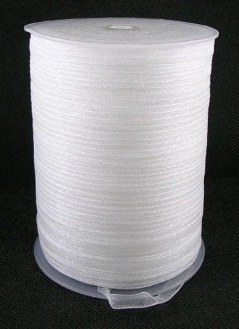 2 meter organza lint 6mm wit (Lint voor armbandjes), Ophalen of Verzenden, Nieuw, Kraal